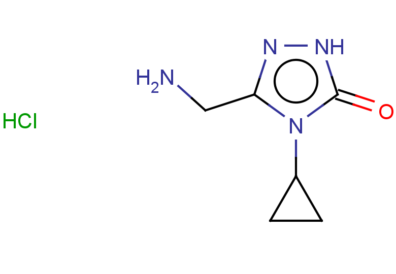 3-(aminomethyl)-4-cyclopropyl-4,5-dihydro-1H-1,2,4-triazol-5-one hydrochloride