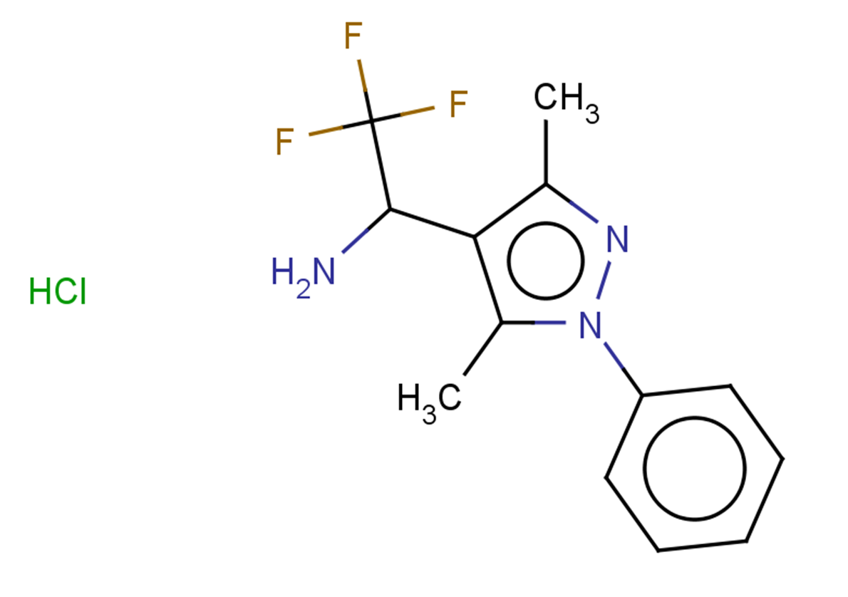 1-(3,5-dimethyl-1-phenyl-1H-pyrazol-4-yl)-2,2,2-trifluoroethan-1-amine hydrochloride