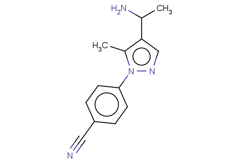 4-[4-(1-aminoethyl)-5-methyl-1H-pyrazol-1-yl]benzonitrile