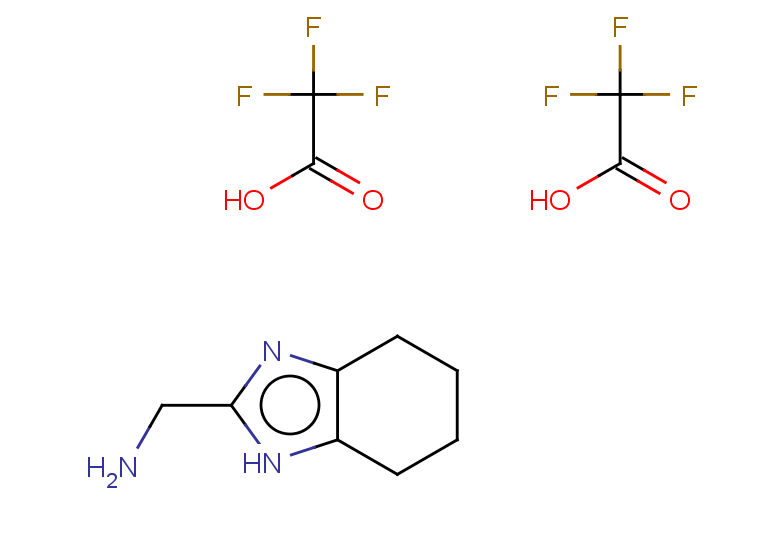 (4,5,6,7-tetrahydro-1H-1,3-benzodiazol-2-yl)methanamine, bis(trifluoroacetic acid)