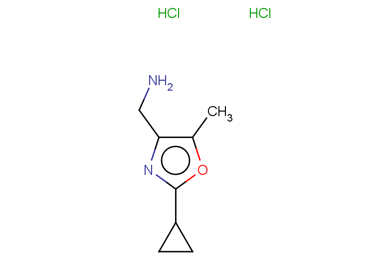 1-(2-cyclopropyl-5-methyl-1,3-oxazol-4-yl)methanamine dihydrochloride