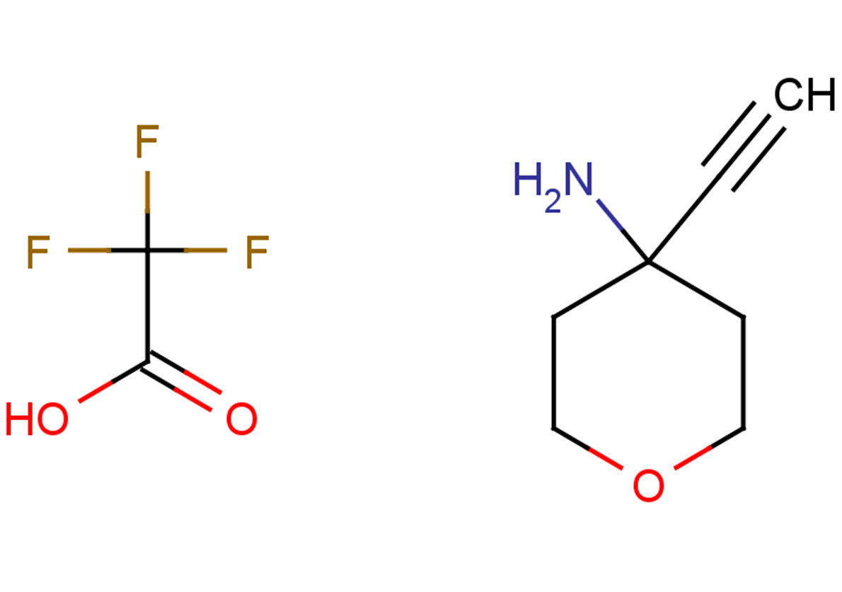 4-ethynyloxan-4-amine, trifluoroacetic acid