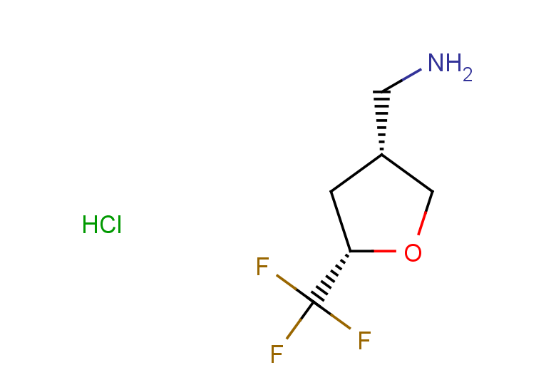 rac-1-[(3R,5S)-5-(trifluoromethyl)oxolan-3-yl]methanamine hydrochloride, cis