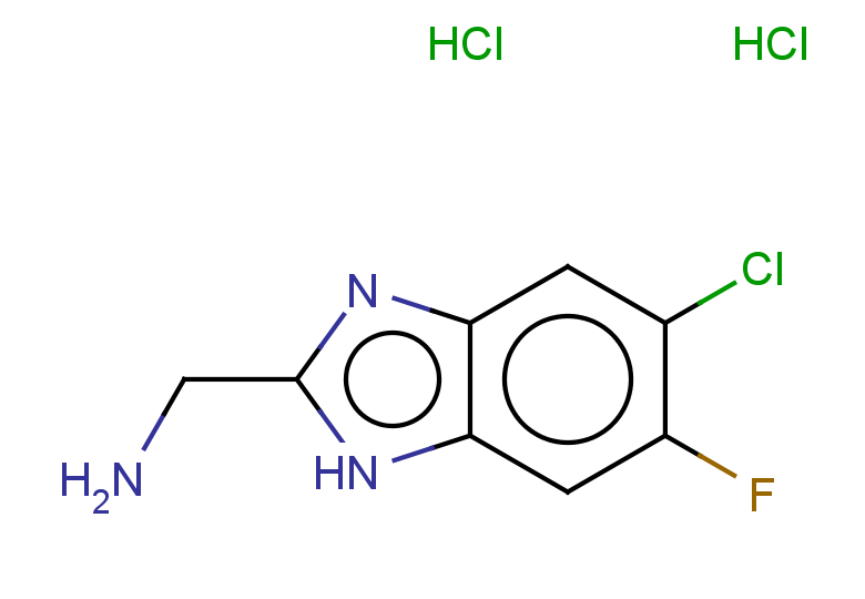 1-(5-chloro-6-fluoro-1H-1,3-benzodiazol-2-yl)methanamine dihydrochloride