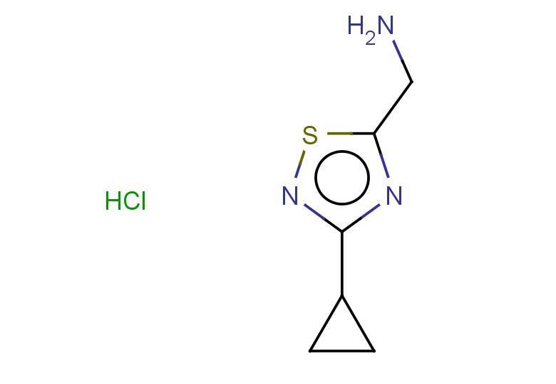 1-(3-cyclopropyl-1,2,4-thiadiazol-5-yl)methanamine hydrochloride
