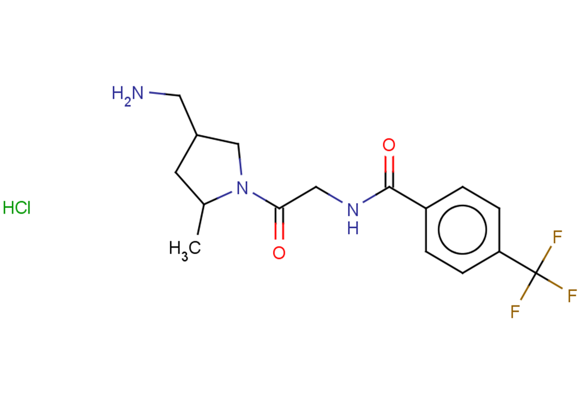 N-{2-[4-(aminomethyl)-2-methylpyrrolidin-1-yl]-2-oxoethyl}-4-(trifluoromethyl)benzamide hydrochloride