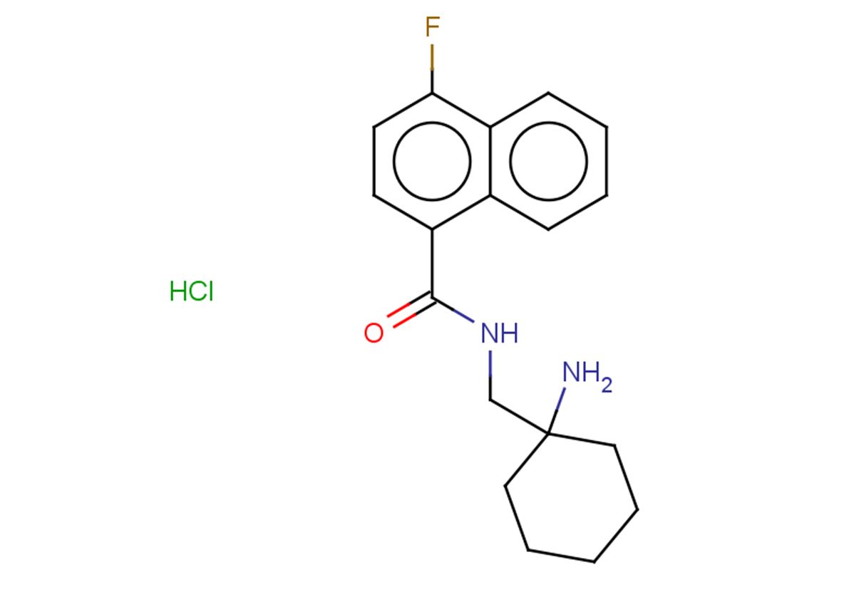 N-[(1-aminocyclohexyl)methyl]-4-fluoronaphthalene-1-carboxamide hydrochloride