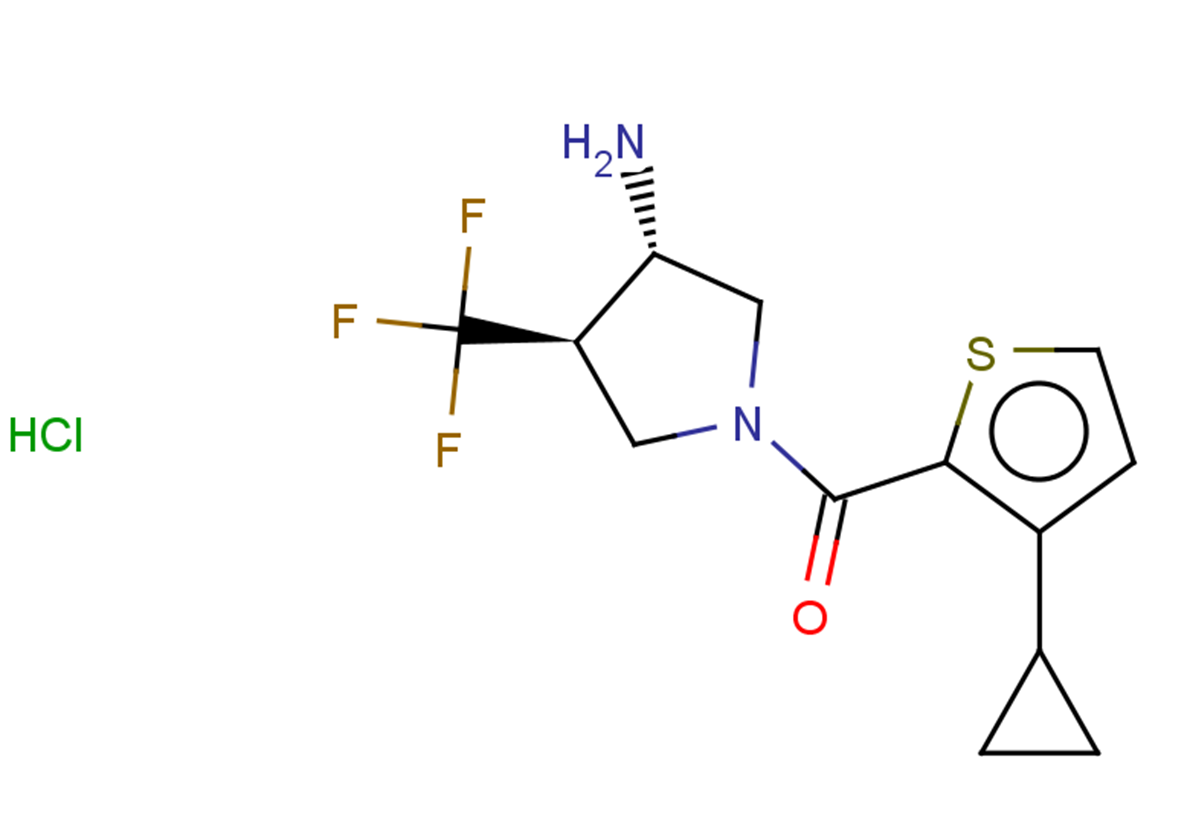 rac-(3R,4S)-1-(3-cyclopropylthiophene-2-carbonyl)-4-(trifluoromethyl)pyrrolidin-3-amine hydrochloride, trans