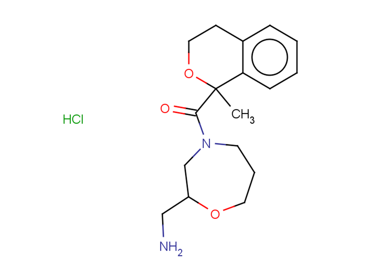 1-[4-(1-methyl-3,4-dihydro-1H-2-benzopyran-1-carbonyl)-1,4-oxazepan-2-yl]methanamine hydrochloride