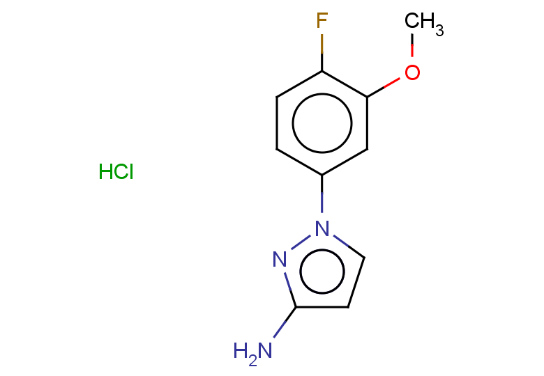 1-(4-fluoro-3-methoxyphenyl)-1H-pyrazol-3-amine hydrochloride