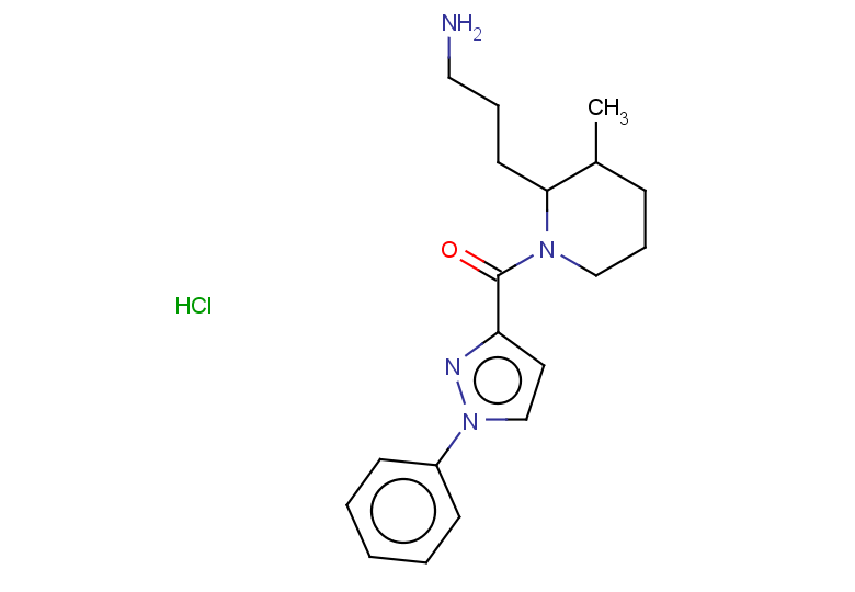 3-[3-methyl-1-(1-phenyl-1H-pyrazole-3-carbonyl)piperidin-2-yl]propan-1-amine hydrochloride, Mixture of diastereomers