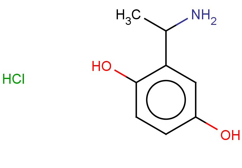 2-(1-aminoethyl)benzene-1,4-diol hydrochloride