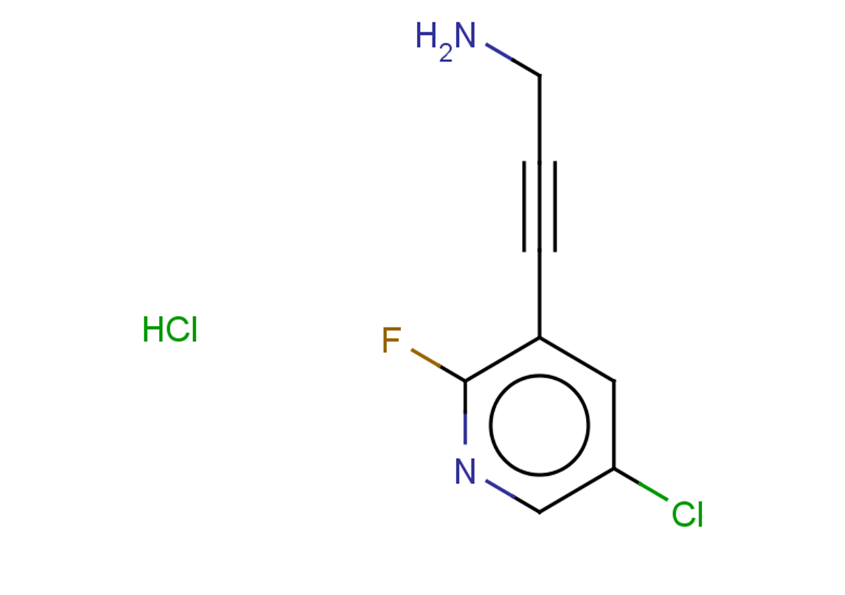 3-(5-chloro-2-fluoropyridin-3-yl)prop-2-yn-1-amine hydrochloride