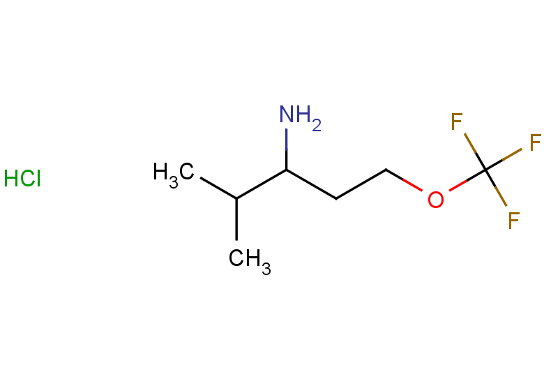 4-methyl-1-(trifluoromethoxy)pentan-3-amine hydrochloride
