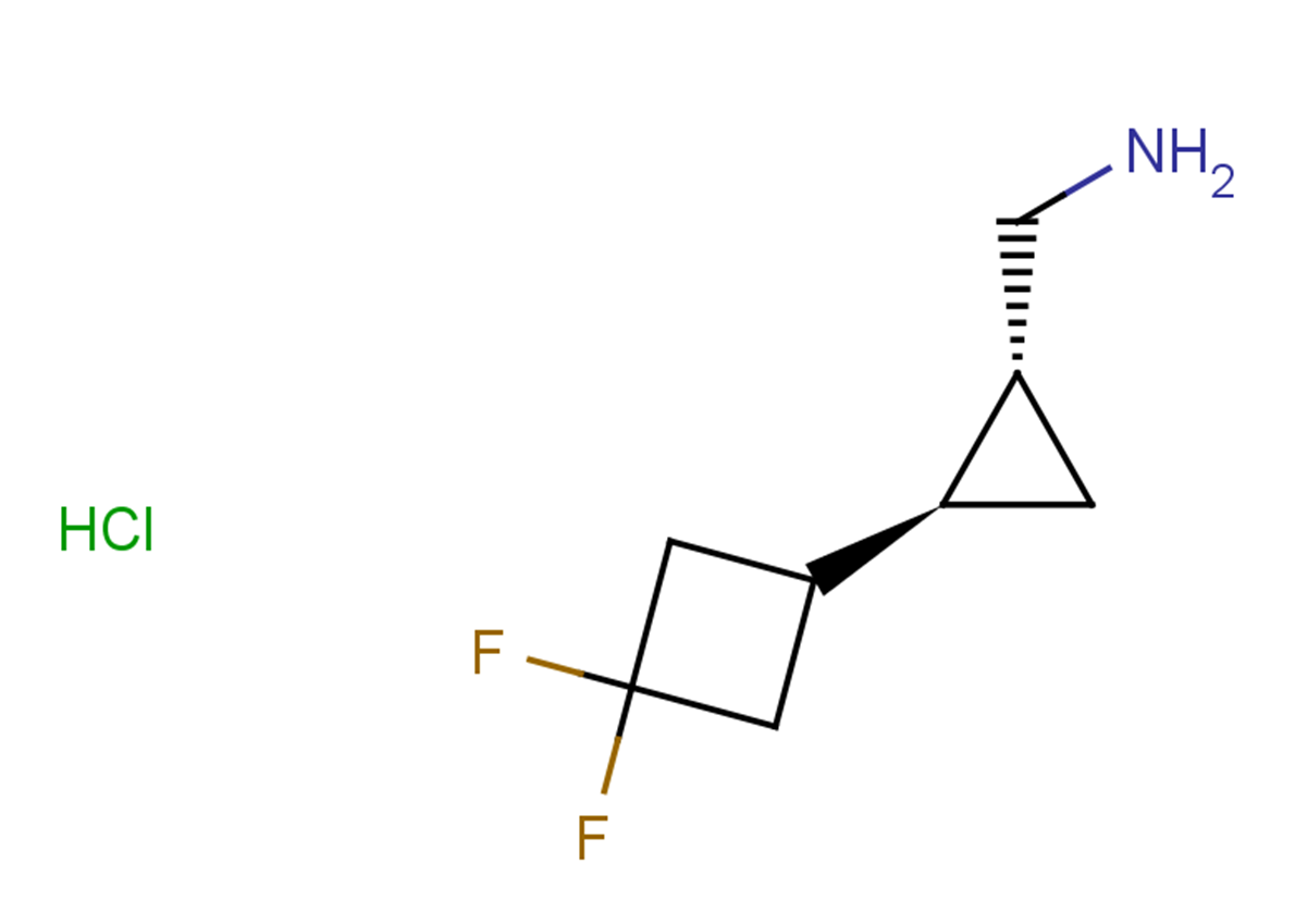 rac-1-[(1R,2S)-2-(3,3-difluorocyclobutyl)cyclopropyl]methanamine hydrochloride, trans