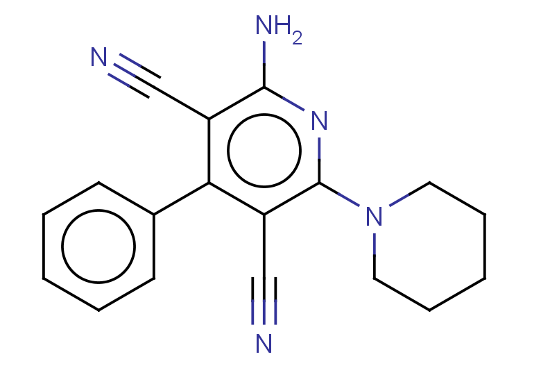 2-amino-4-phenyl-6-(piperidin-1-yl)pyridine-3,5-dicarbonitrile