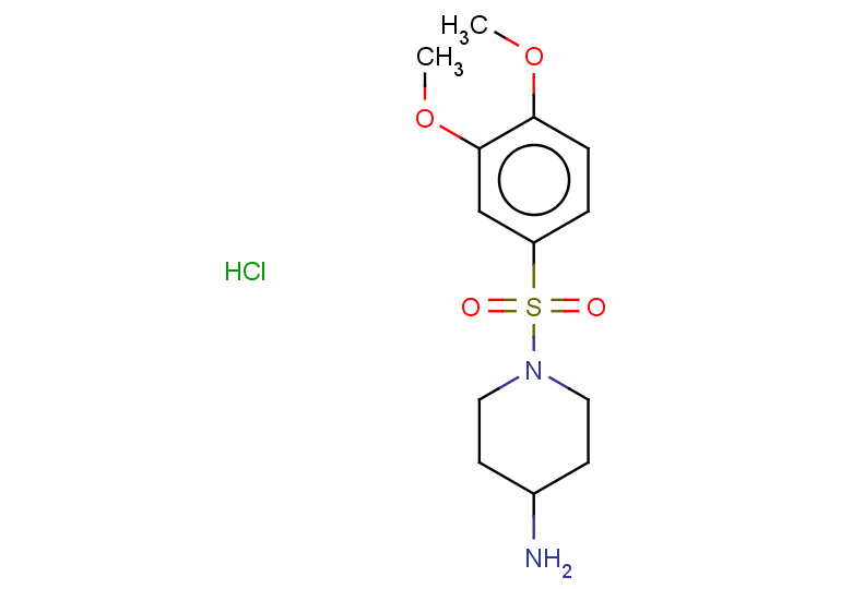 1-(3,4-dimethoxybenzenesulfonyl)piperidin-4-amine hydrochloride