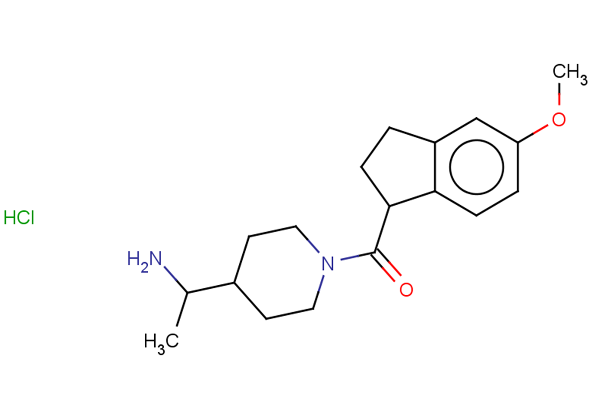 1-[1-(5-methoxy-2,3-dihydro-1H-indene-1-carbonyl)piperidin-4-yl]ethan-1-amine hydrochloride