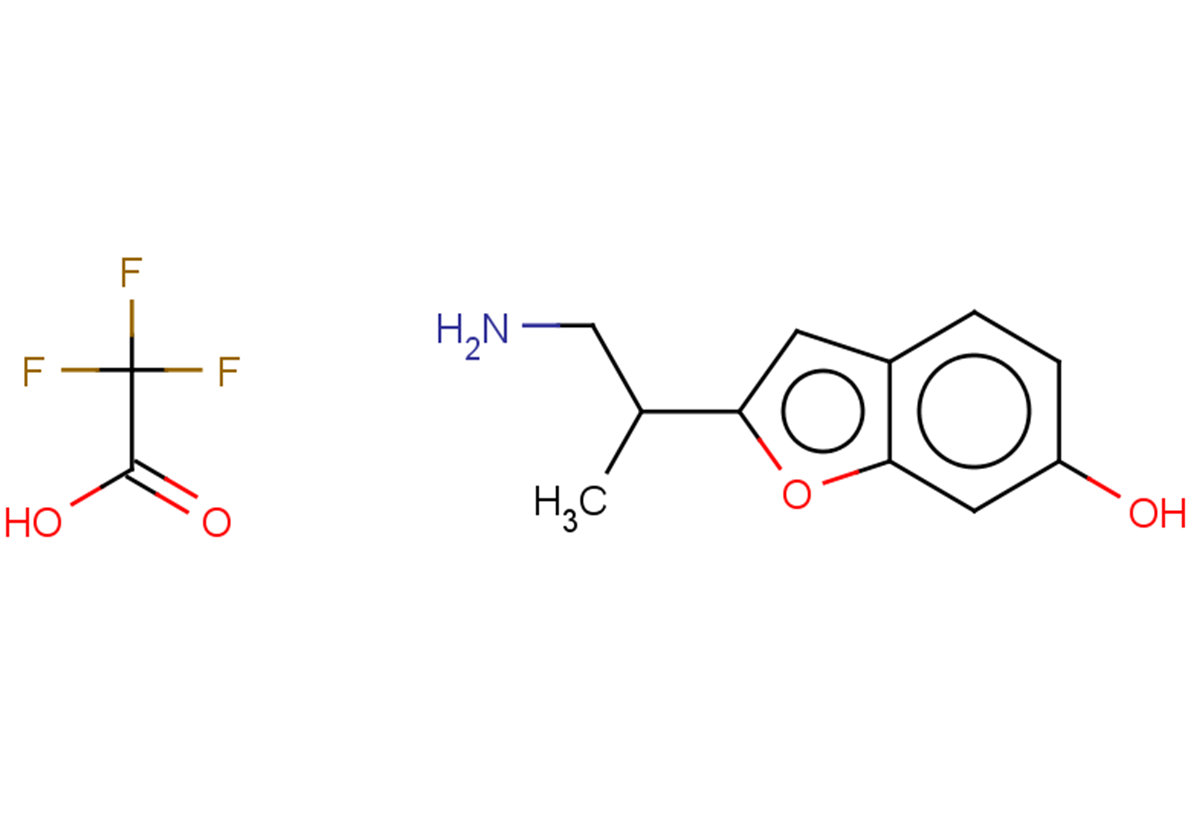 2-(1-aminopropan-2-yl)-1-benzofuran-6-ol, trifluoroacetic acid