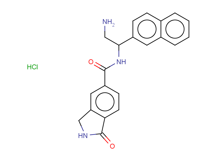 N-[2-amino-1-(naphthalen-2-yl)ethyl]-1-oxo-2,3-dihydro-1H-isoindole-5-carboxamide hydrochloride
