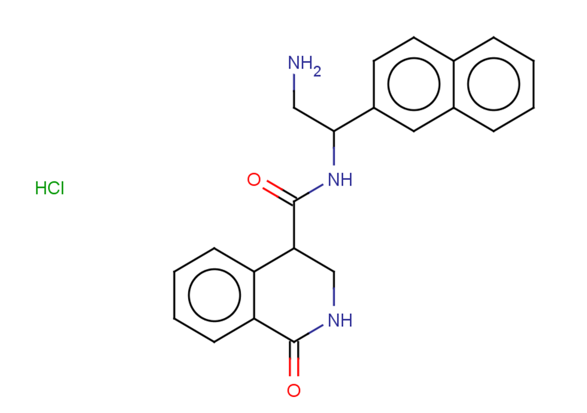 N-[2-amino-1-(naphthalen-2-yl)ethyl]-1-oxo-1,2,3,4-tetrahydroisoquinoline-4-carboxamide hydrochloride