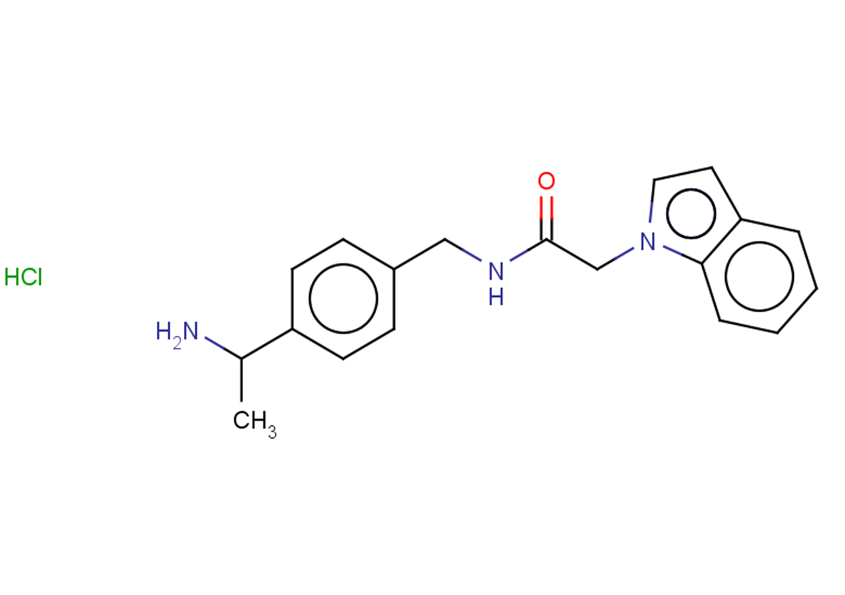 N-{[4-(1-aminoethyl)phenyl]methyl}-2-(1H-indol-1-yl)acetamide hydrochloride