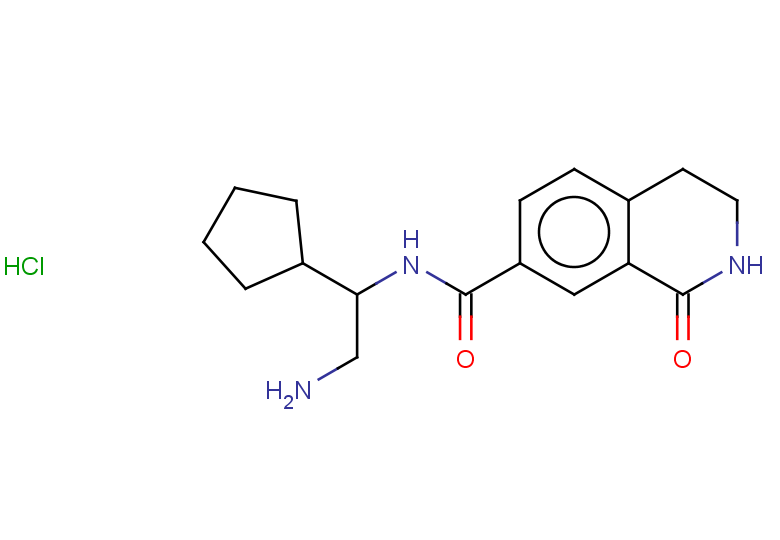 N-(2-amino-1-cyclopentylethyl)-1-oxo-1,2,3,4-tetrahydroisoquinoline-7-carboxamide hydrochloride