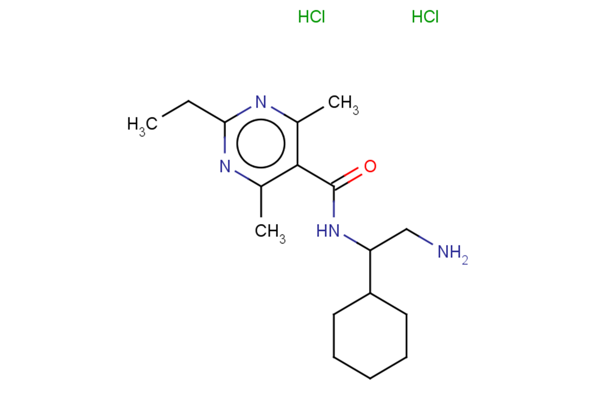 N-(2-amino-1-cyclohexylethyl)-2-ethyl-4,6-dimethylpyrimidine-5-carboxamide dihydrochloride