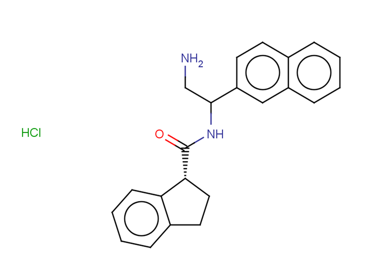 (1R)-N-[2-amino-1-(naphthalen-2-yl)ethyl]-2,3-dihydro-1H-indene-1-carboxamide hydrochloride