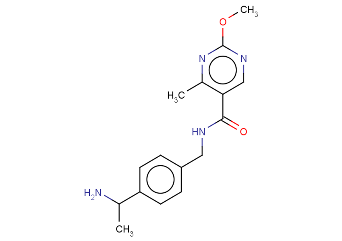 N-{[4-(1-aminoethyl)phenyl]methyl}-2-methoxy-4-methylpyrimidine-5-carboxamide