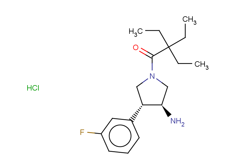 rac-1-[(3R,4S)-3-amino-4-(3-fluorophenyl)pyrrolidin-1-yl]-2,2-diethylbutan-1-one hydrochloride, trans