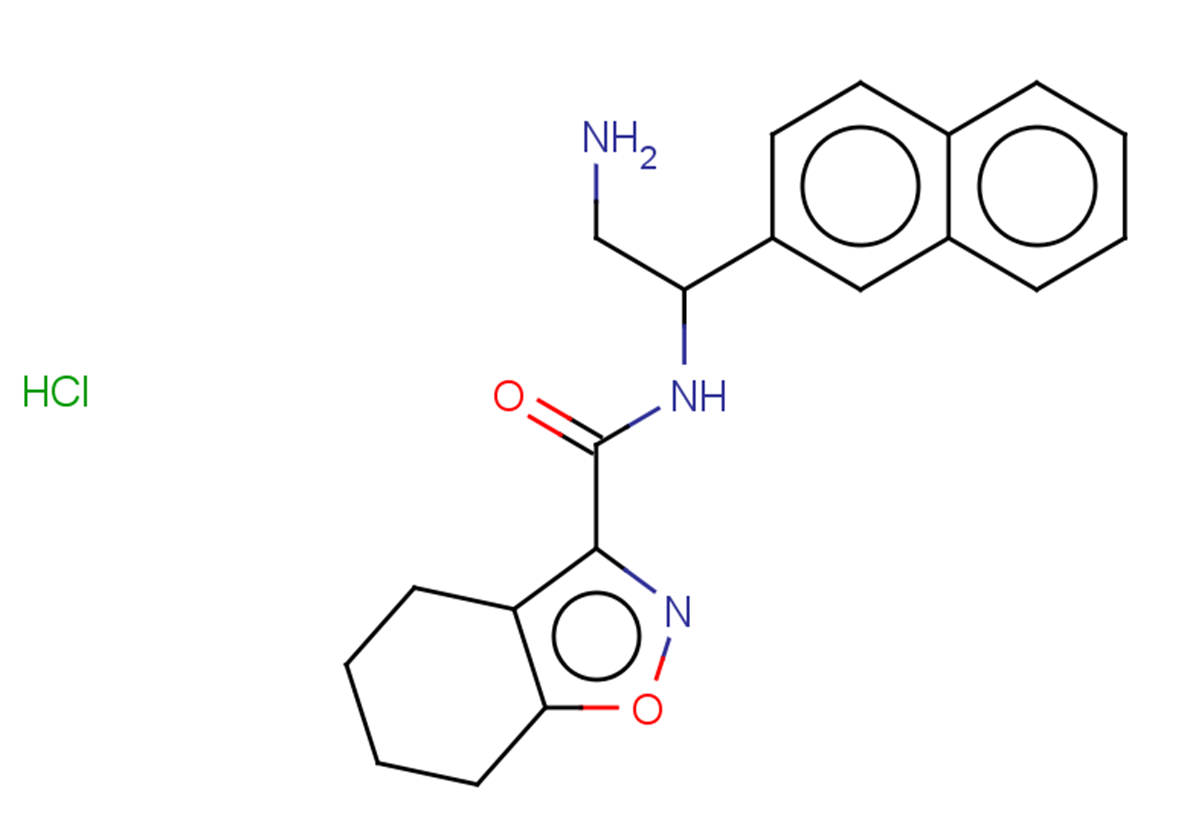 N-[2-amino-1-(naphthalen-2-yl)ethyl]-4,5,6,7-tetrahydro-1,2-benzoxazole-3-carboxamide hydrochloride