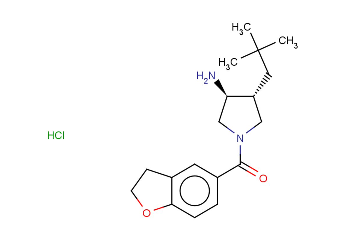 rac-(3R,4S)-1-(2,3-dihydro-1-benzofuran-5-carbonyl)-4-(2,2-dimethylpropyl)pyrrolidin-3-amine hydrochloride, trans