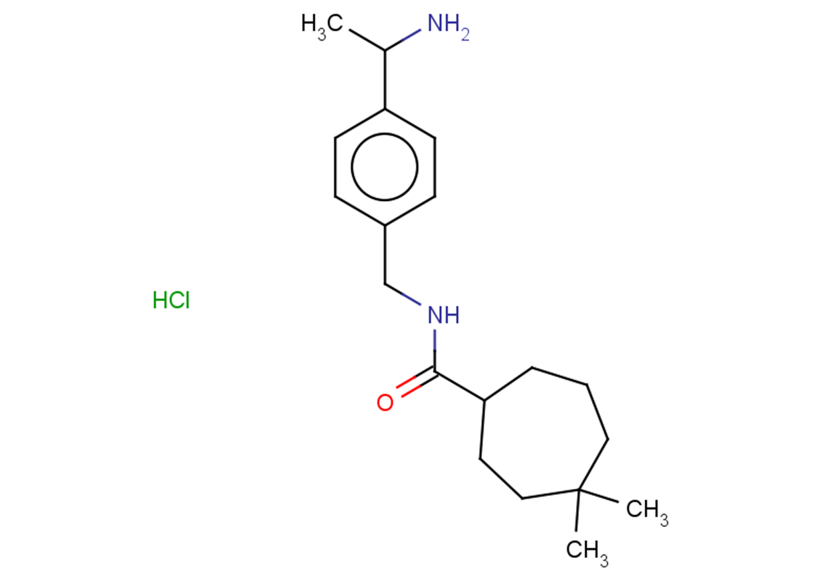 N-{[4-(1-aminoethyl)phenyl]methyl}-4,4-dimethylcycloheptane-1-carboxamide hydrochloride
