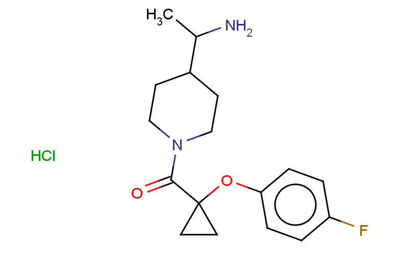 1-{1-[1-(4-fluorophenoxy)cyclopropanecarbonyl]piperidin-4-yl}ethan-1-amine hydrochloride