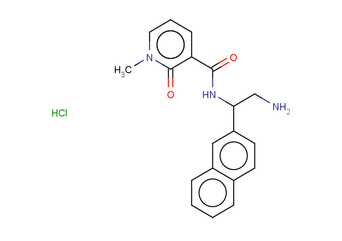 N-[2-amino-1-(naphthalen-2-yl)ethyl]-1-methyl-2-oxo-1,2-dihydropyridine-3-carboxamide hydrochloride