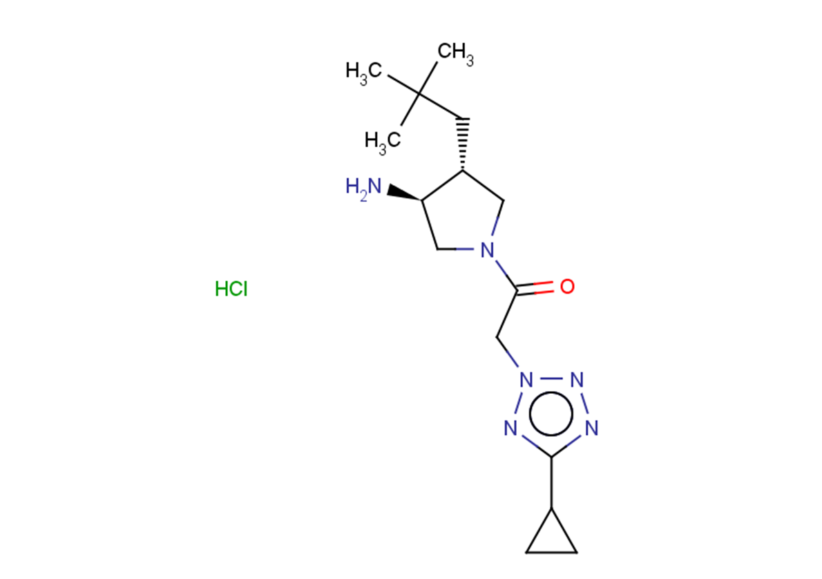 rac-1-[(3R,4S)-3-amino-4-(2,2-dimethylpropyl)pyrrolidin-1-yl]-2-(5-cyclopropyl-2H-1,2,3,4-tetrazol-2-yl)ethan-1-one hydrochloride, trans