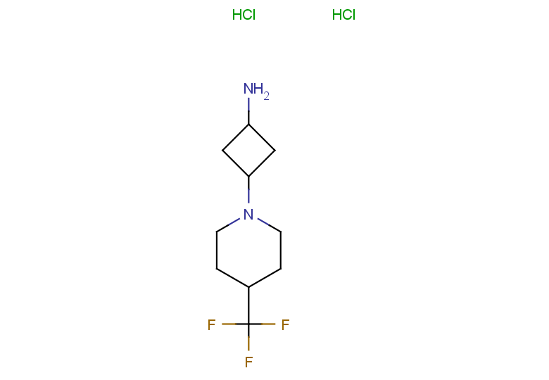 3-[4-(trifluoromethyl)piperidin-1-yl]cyclobutan-1-amine dihydrochloride, Mixture of diastereomers