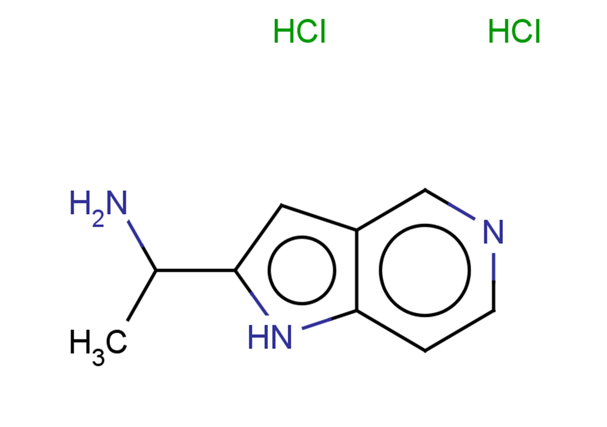 1-{1H-pyrrolo[3,2-c]pyridin-2-yl}ethan-1-amine dihydrochloride