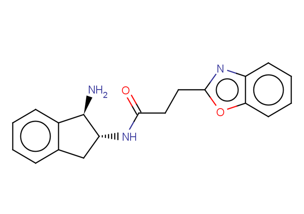 N-[(1R,2R)-1-amino-2,3-dihydro-1H-inden-2-yl]-3-(1,3-benzoxazol-2-yl)propanamide
