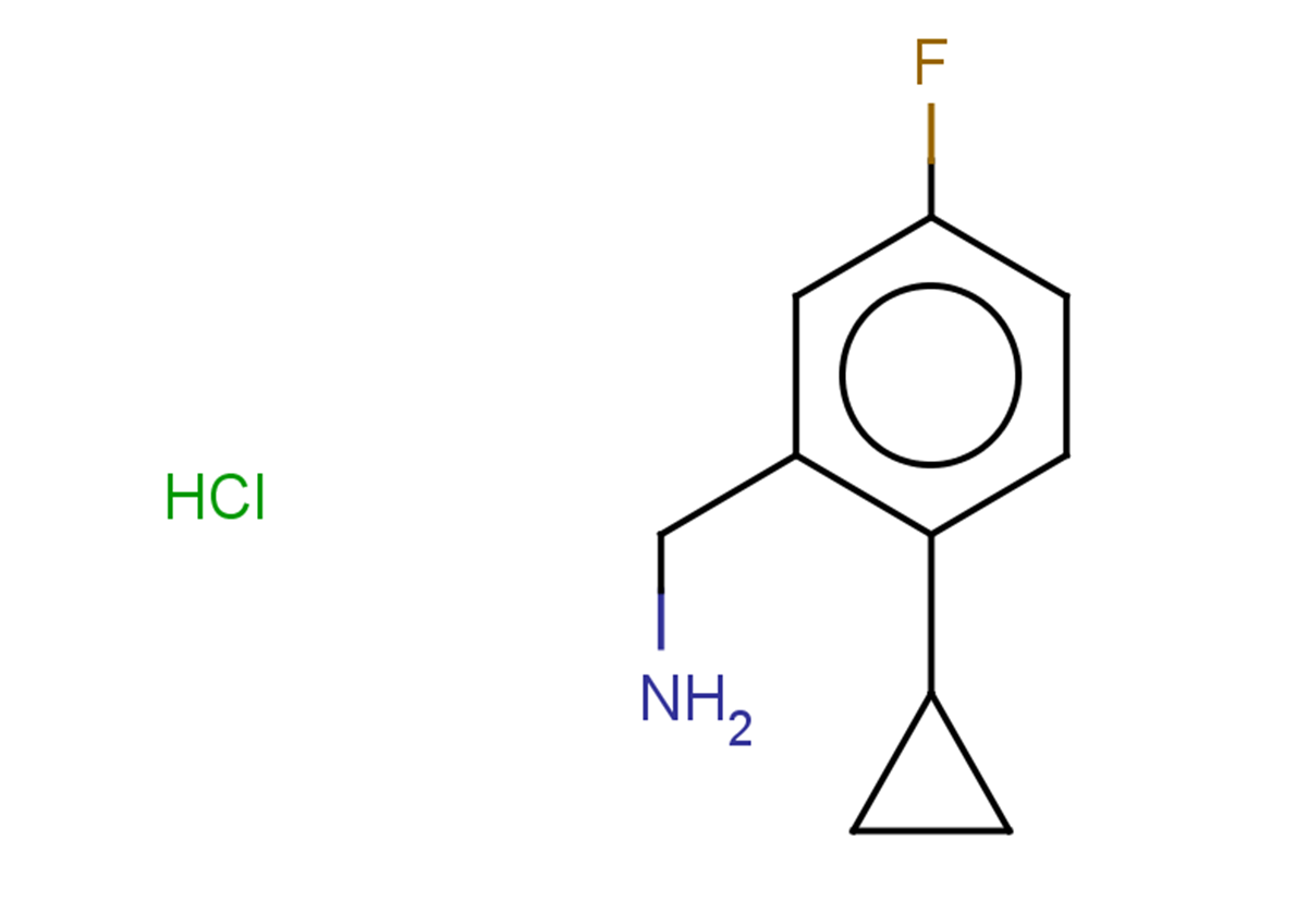 1-(2-cyclopropyl-5-fluorophenyl)methanamine hydrochloride