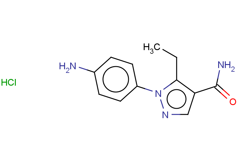 1-(4-aminophenyl)-5-ethyl-1H-pyrazole-4-carboxamide hydrochloride