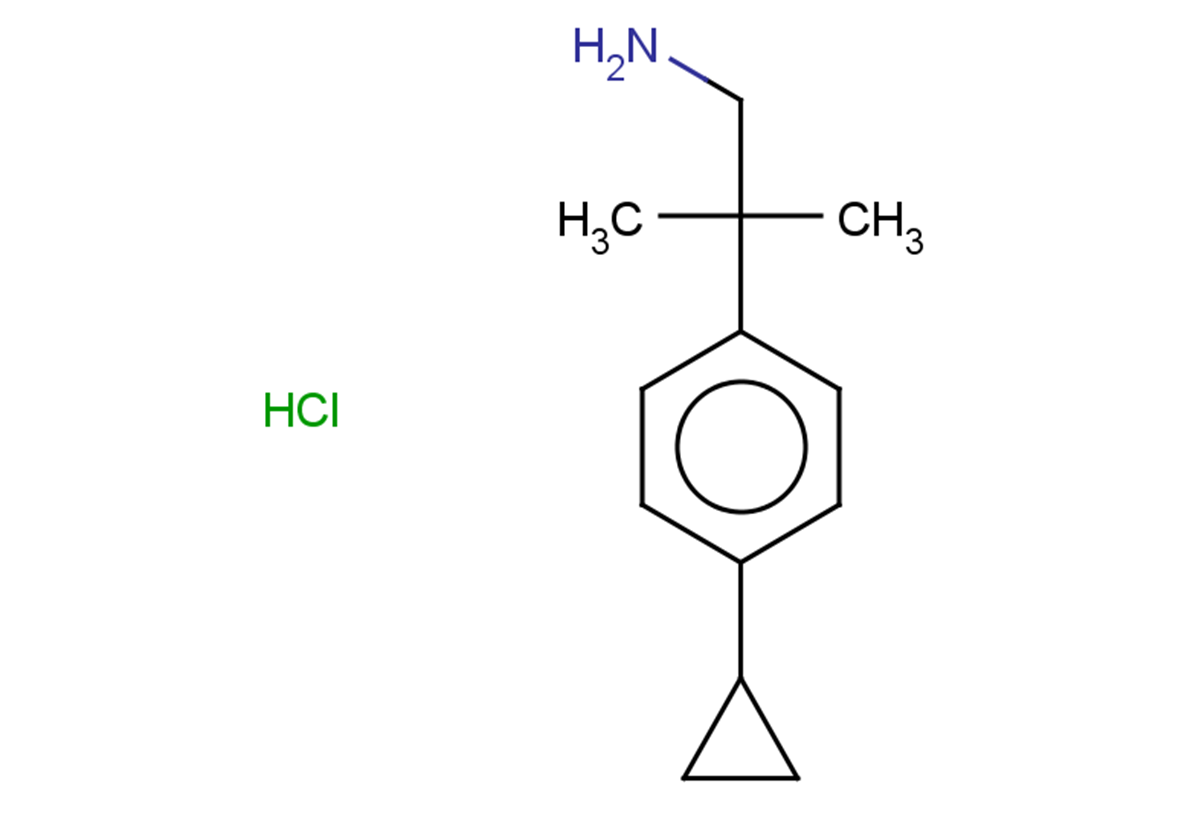 2-(4-cyclopropylphenyl)-2-methylpropan-1-amine hydrochloride