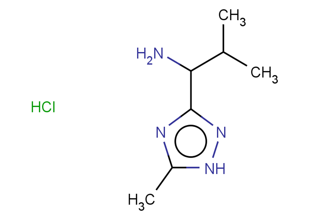 2-methyl-1-(5-methyl-1H-1,2,4-triazol-3-yl)propan-1-amine hydrochloride