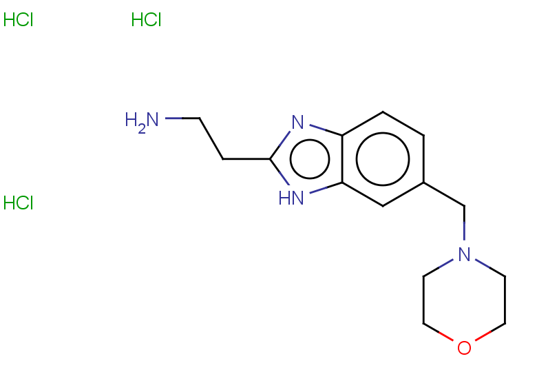 2-{6-[(morpholin-4-yl)methyl]-1H-1,3-benzodiazol-2-yl}ethan-1-amine trihydrochloride