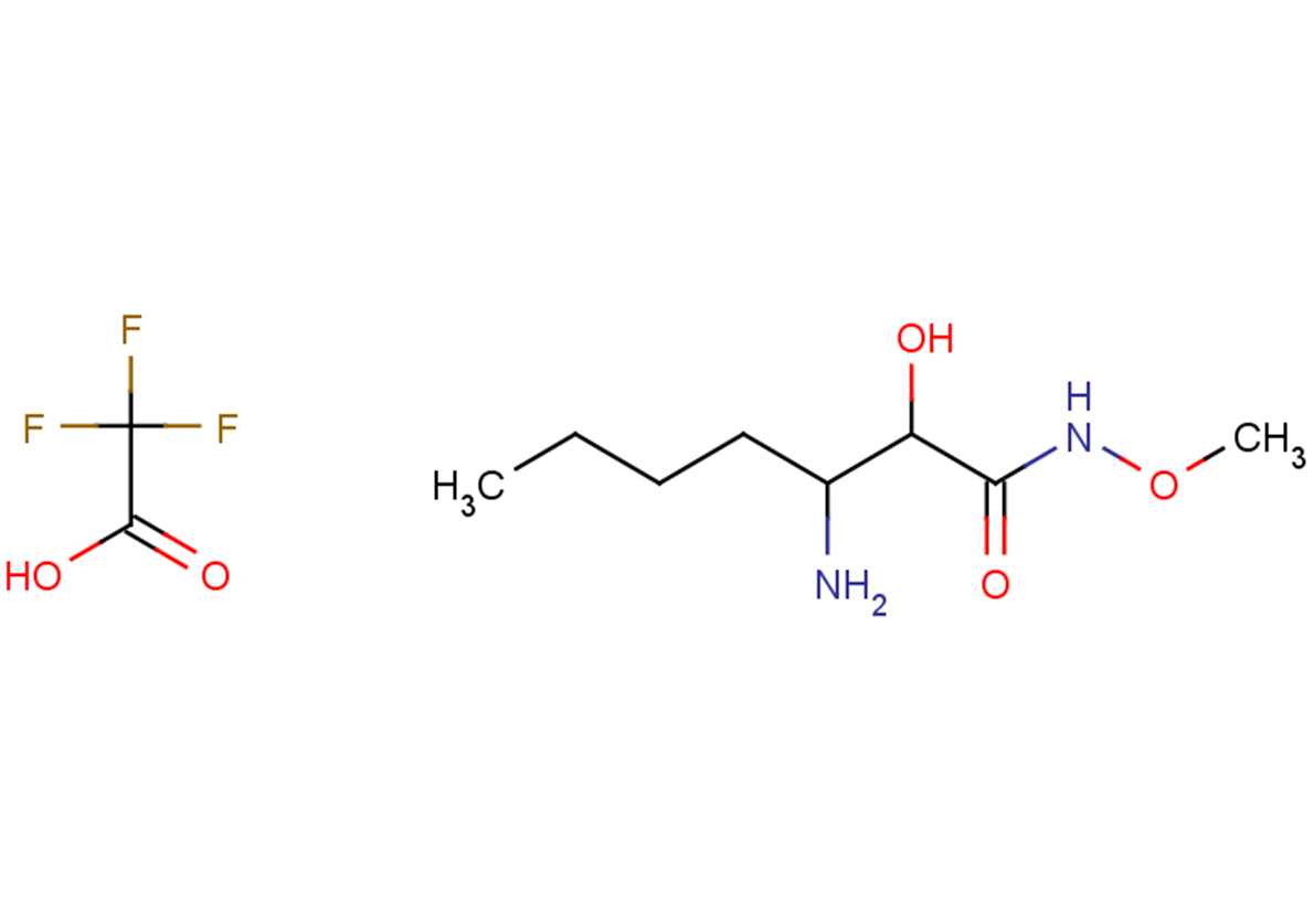 3-amino-2-hydroxy-N-methoxyheptanamide, trifluoroacetic acid