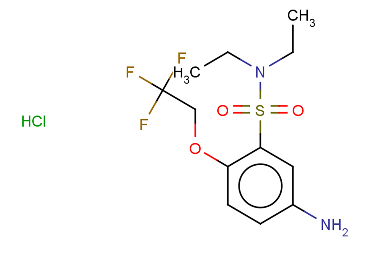 5-amino-N,N-diethyl-2-(2,2,2-trifluoroethoxy)benzene-1-sulfonamide hydrochloride