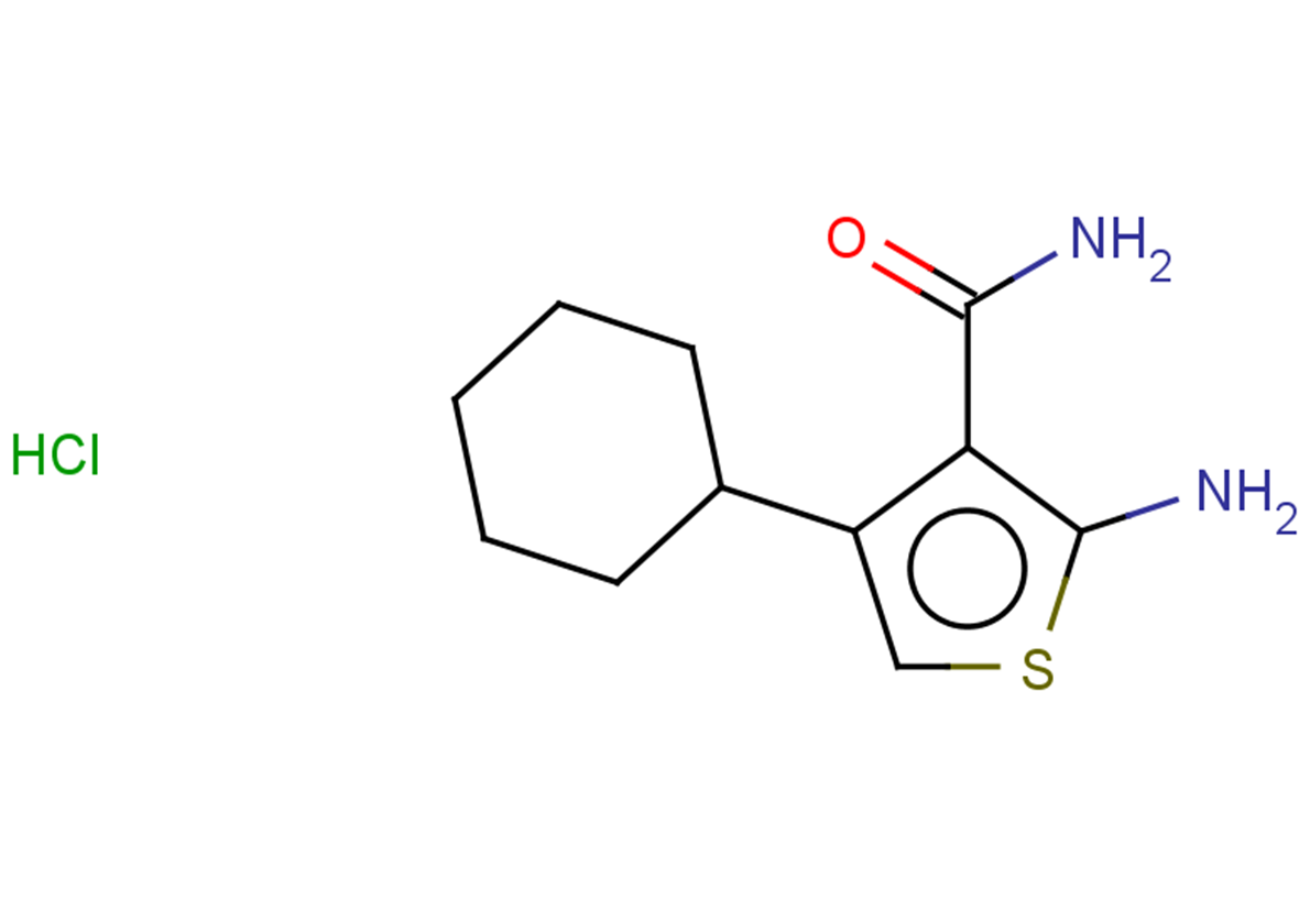 2-amino-4-cyclohexylthiophene-3-carboxamide hydrochloride