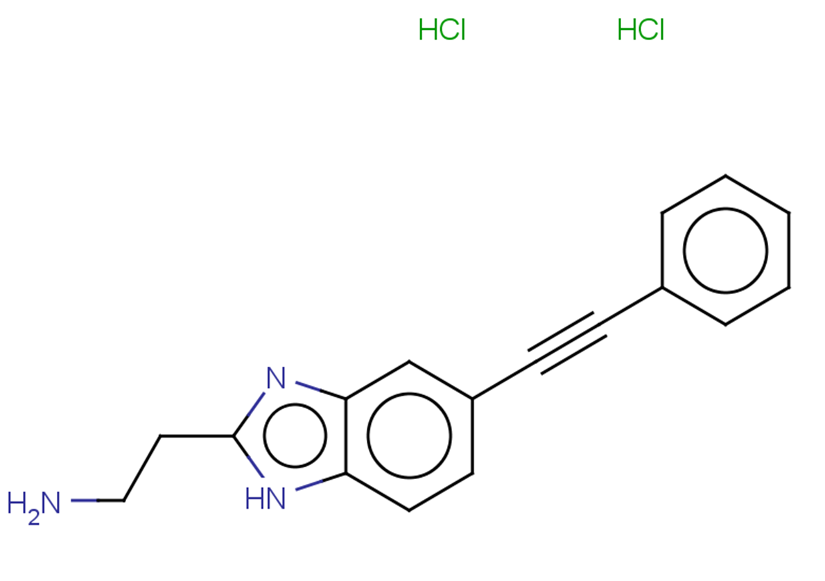 2-[5-(2-phenylethynyl)-1H-1,3-benzodiazol-2-yl]ethan-1-amine dihydrochloride