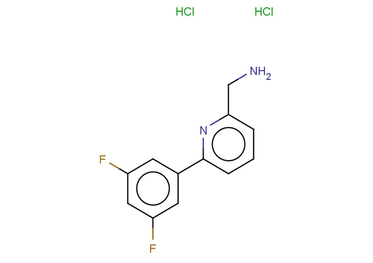 1-[6-(3,5-difluorophenyl)pyridin-2-yl]methanamine dihydrochloride